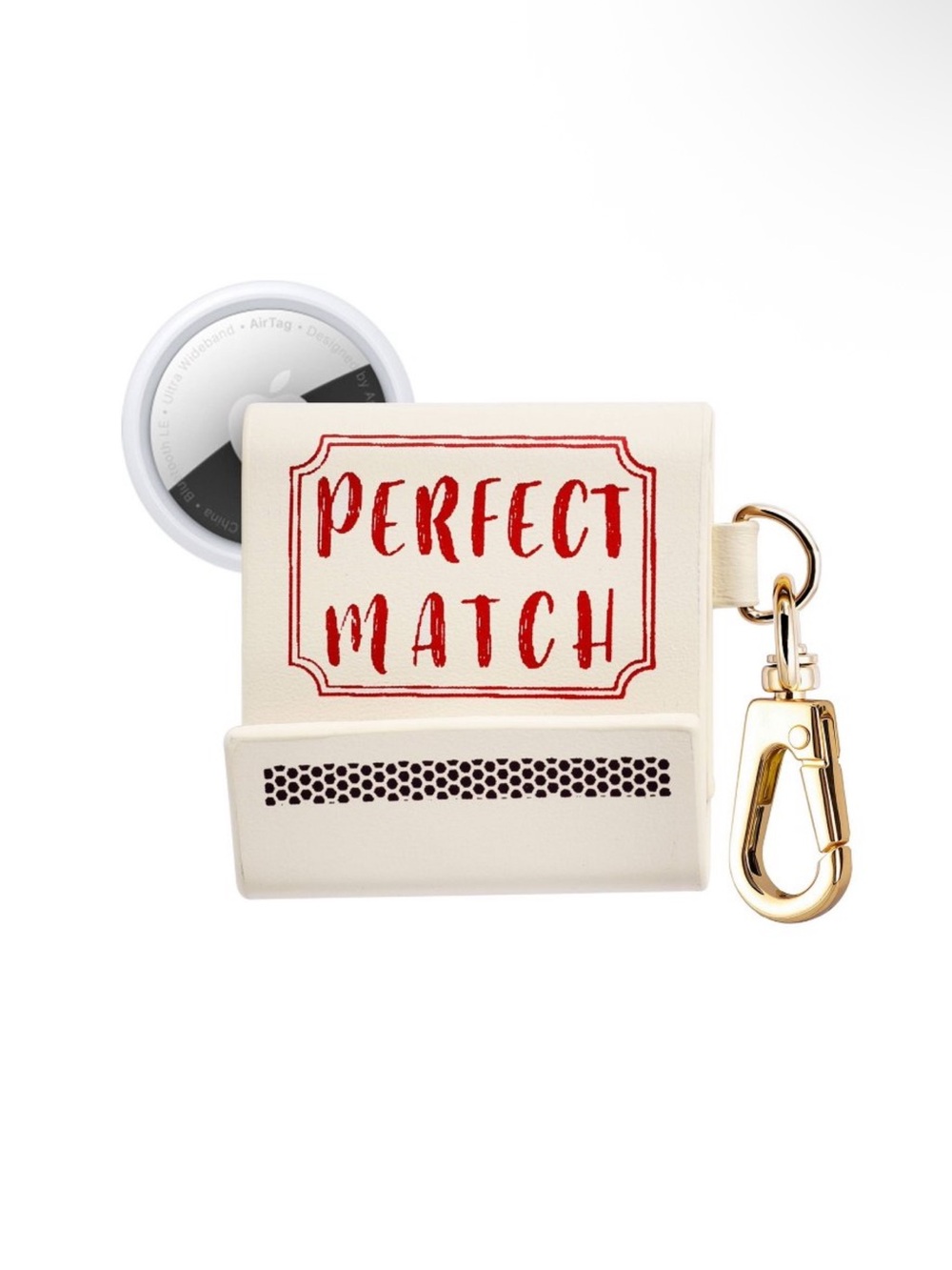 *Brand New* Posh Tech: Perfect Match AirTag Holder Keychain with Gold Clip
